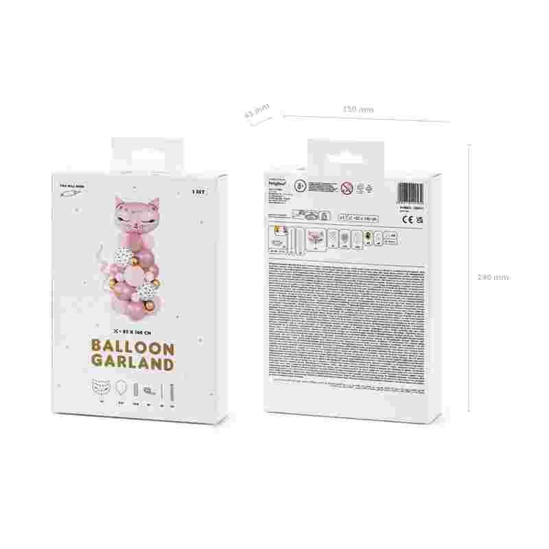 Kindergeburtstag-Ballonbogen_Katze_pink_2