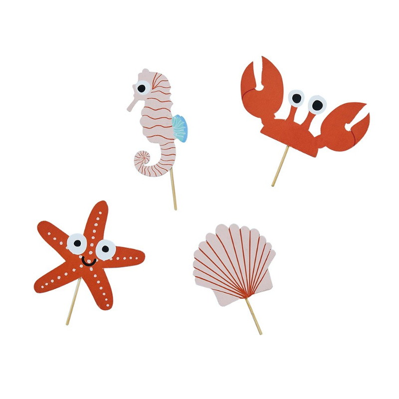 Partypicker animaux marins, 12 pcs.