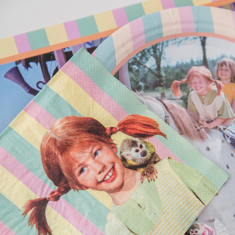 kinderparty Pippi_Teller_Serviette