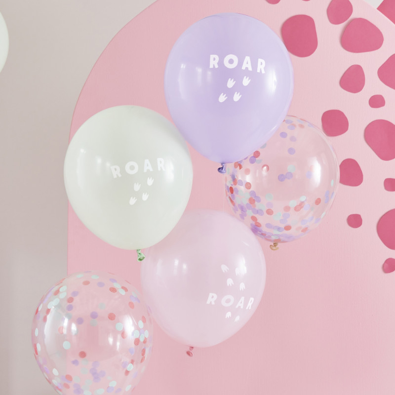 Kindergeburtstag-Luftballons_Dino_Maedchen_5_Stk_2