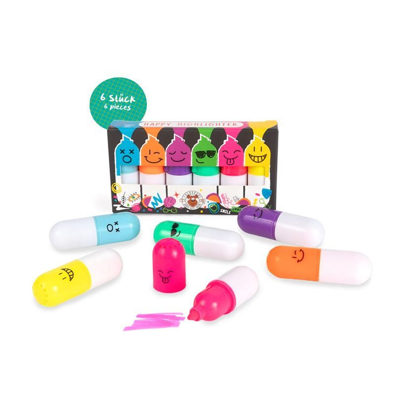 Set de crayons lumineux Happy Highlighter, 6 pcs.