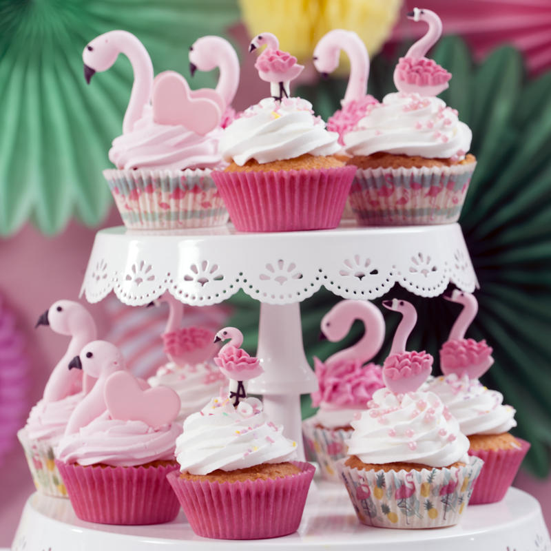 Kindergeburtstag-Muffinformchen-Flamingo-3