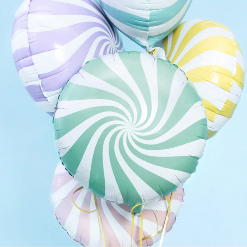Kindergeburtstag-Folienballon_rund_Mint_Weiss_1