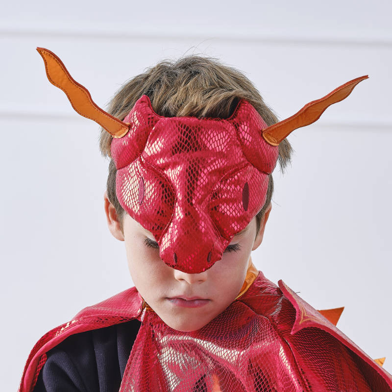 Kindergeburtstag-Maske-Roter-Drache-2