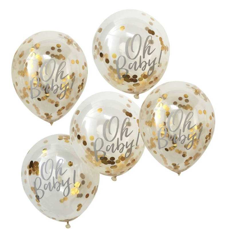 Kindergeburtstag-Konfettiballone_Oh_Baby_Gold_5_Stk_1