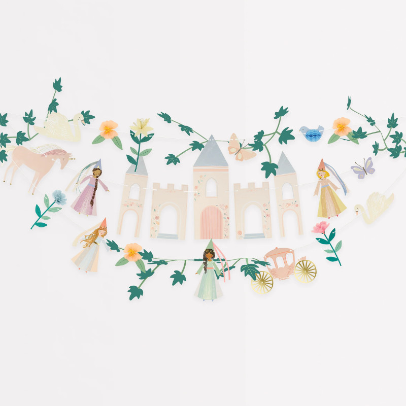 Kindergeburtstag-Girlande-Prinzessinnen-2