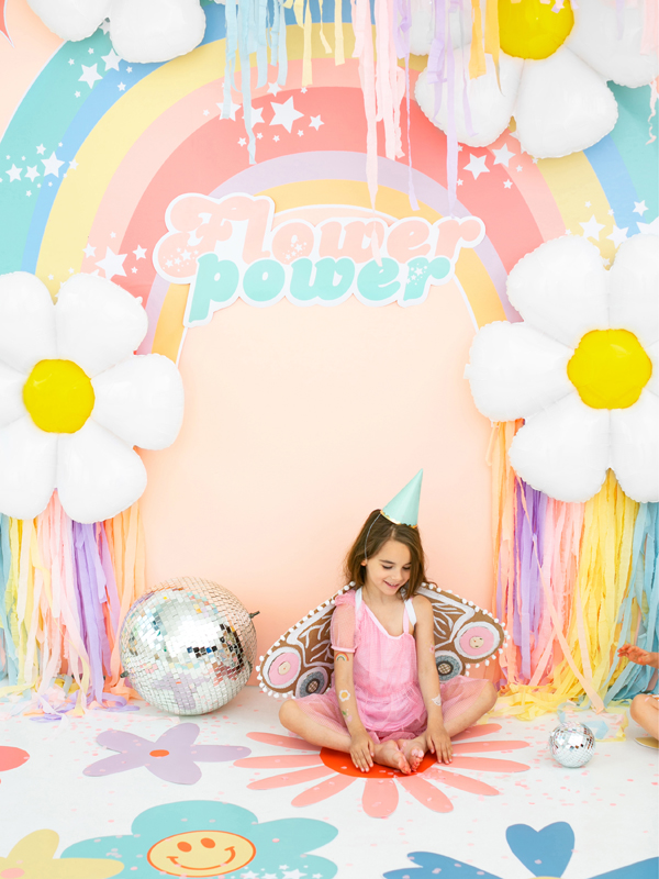 Kinderfeier, Flower power, Kostüm, Schmetterlingsflügel, Sommerparty