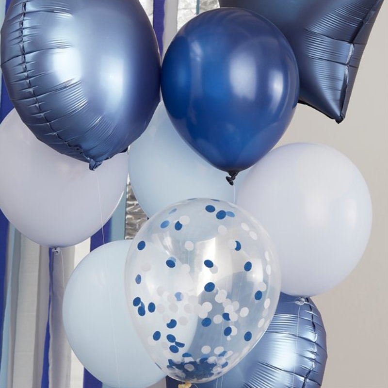 Kindergeburtstag-Ballonbuendel_Mix_Blau_10_Stk_2