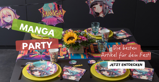manga, party, table setting, decor, tableware