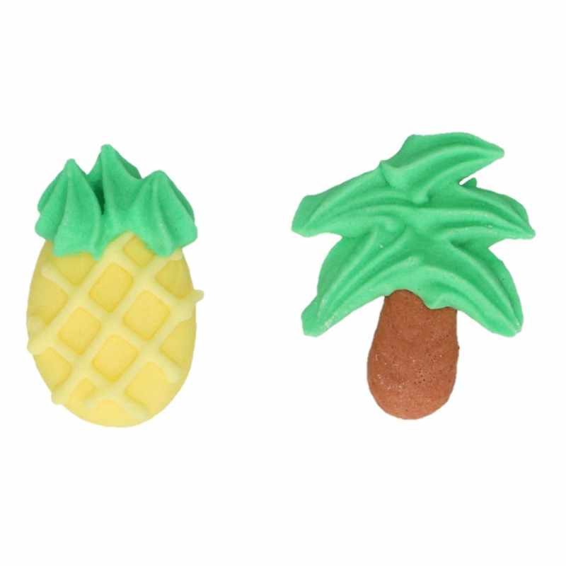 Kindergeburtstag-Zuckerdekor_Ananas_Palmen_12_Stk_1