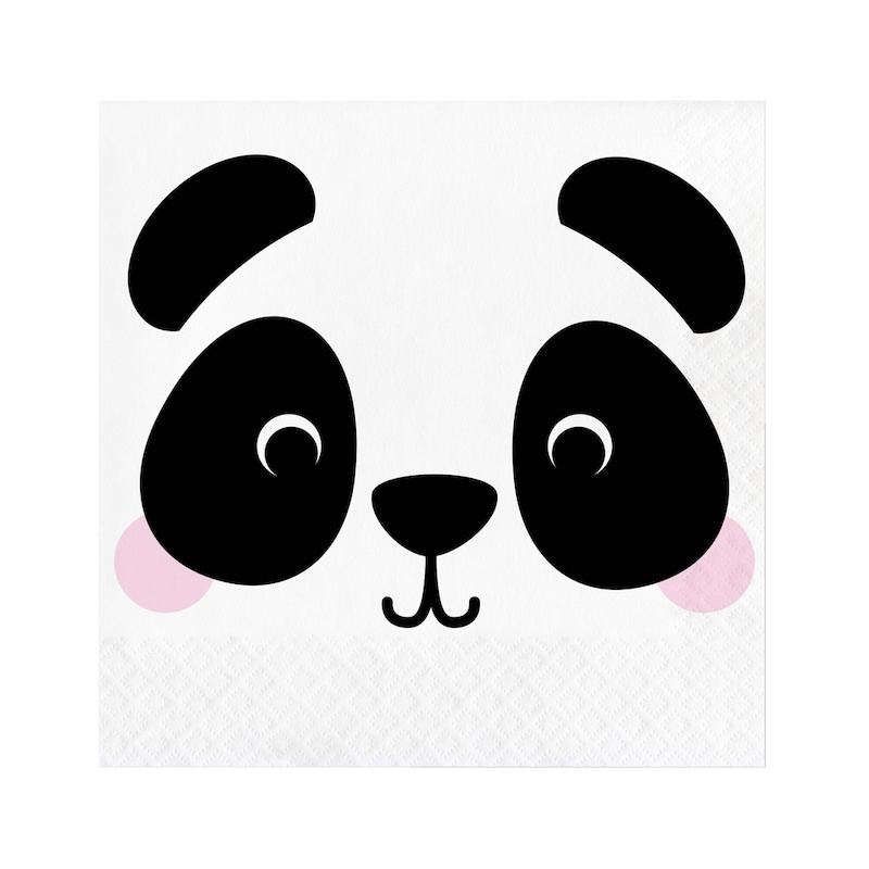 Kindergeburtstag-Servietten-Panda