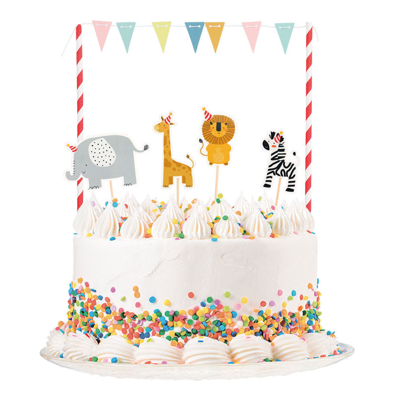 Kindergeburtstag-Cake_Topper_Zoo_Party_1