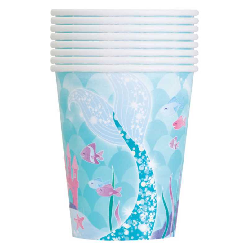 Kindergeburtstag-Partybecher_Meerjungfrau_8_Stk_1