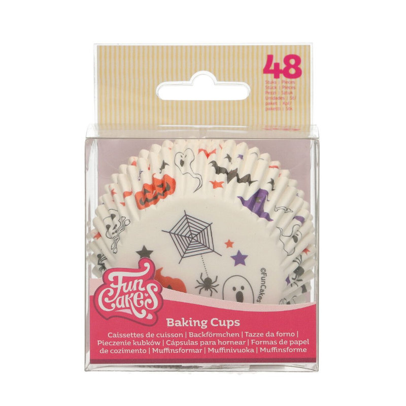 Kindergeburtstag-Muffinformchen-Halloween-Weiss-2