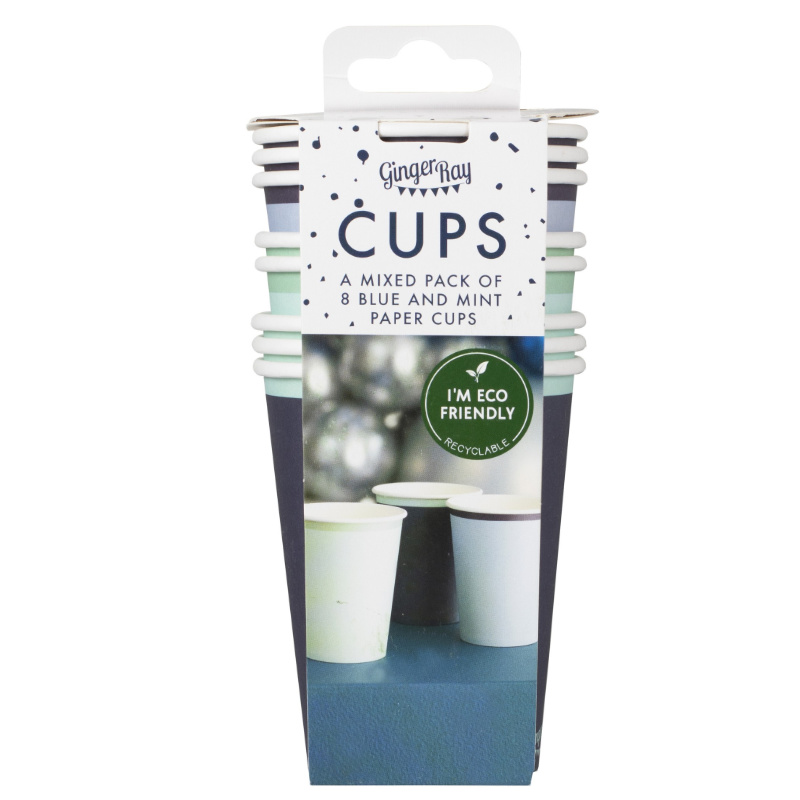 Kindergeburtstag-Partybecher_Blau_Navy_Mint_8_Stk_1