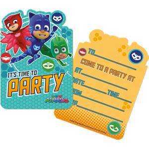 Einladungskarten PJ Masks, 6 Stk.
