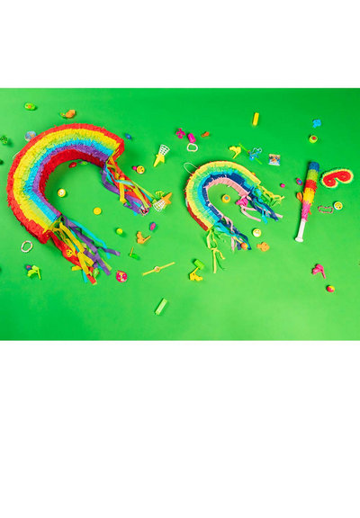 regenschirm, reißverschluss, farbenfroher regenbogen, partydeko, kinderaccessoire