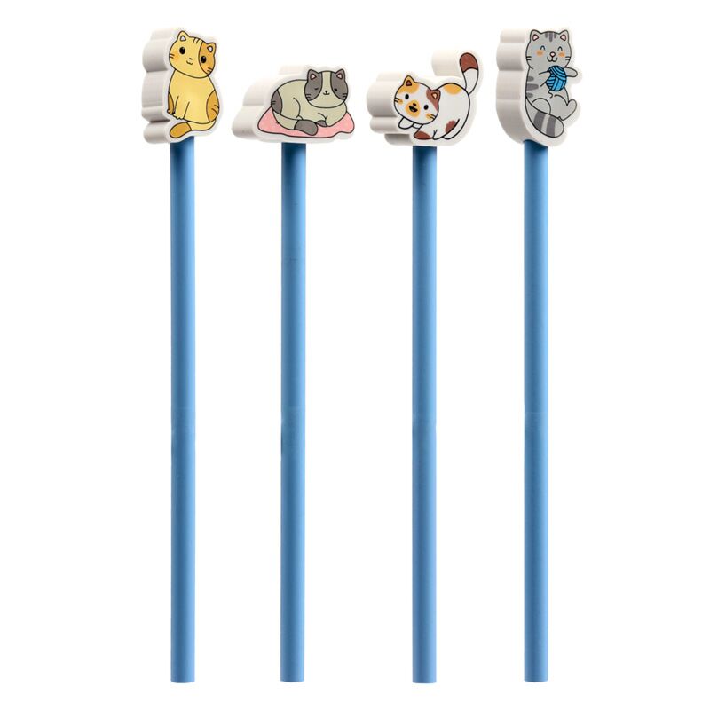 Katzenspielzeug, Trinkhalm, Stifthalsen, Tiermotiv, Katzenspielstick