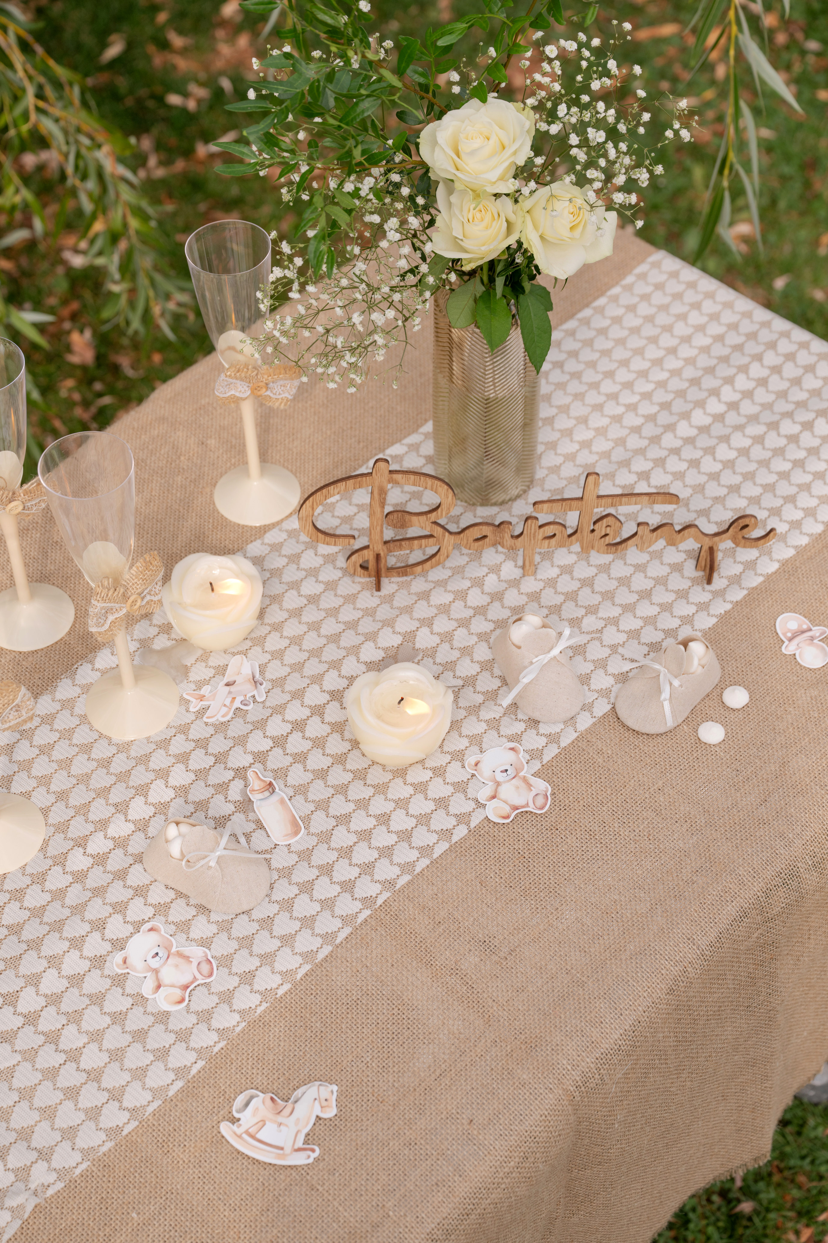 Tischdecke, Tabelle, Tischplatte, Leinen, Rose