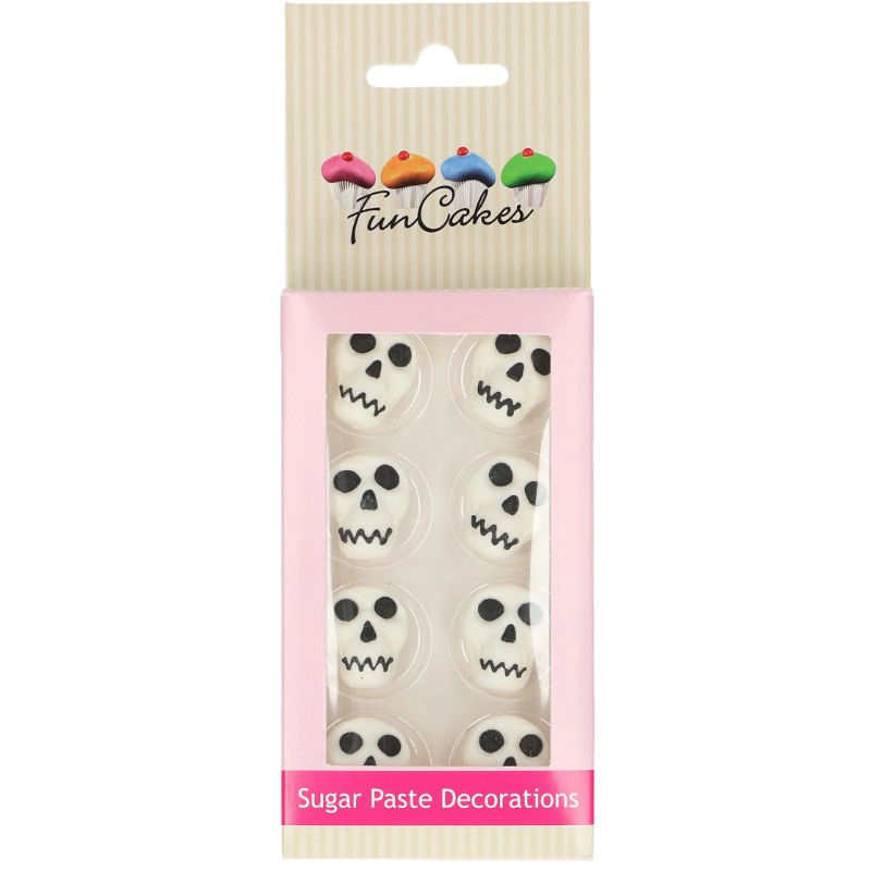 Funcakes Zuckerdekor Totenköpfe, 8 Stk.