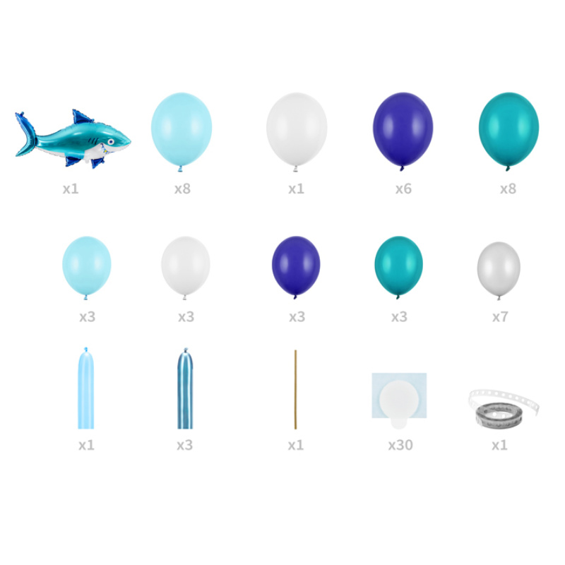 Kindergeburtstag-Ballonbogen_Hai_1