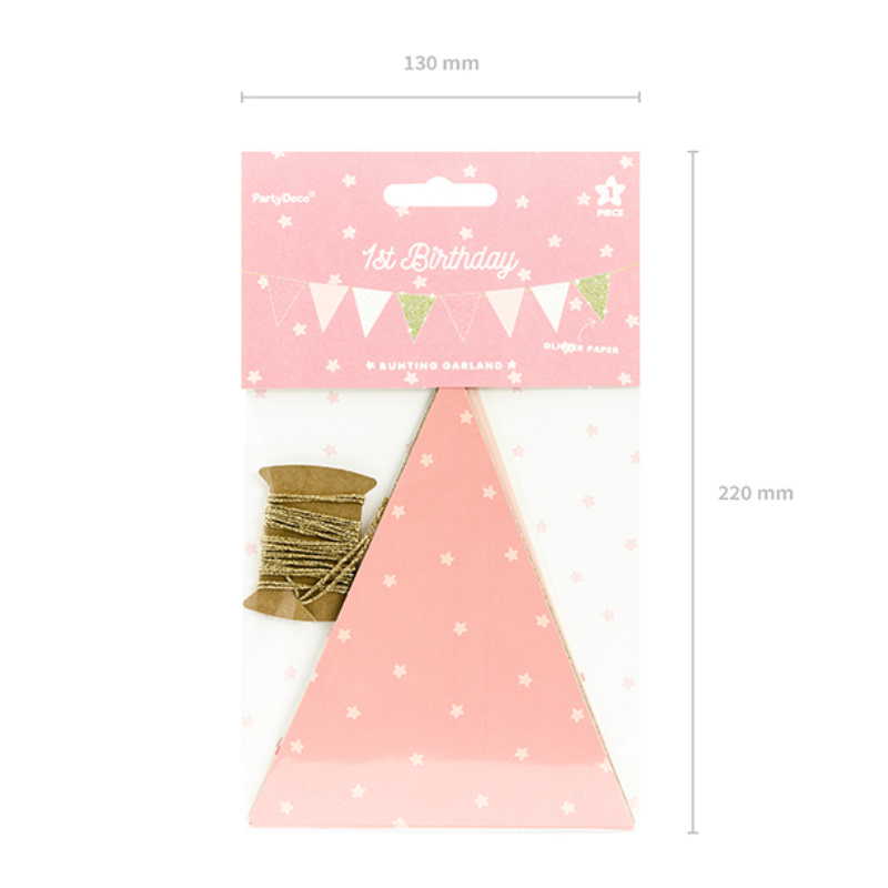 Kindergeburtstag-Wimpelkette_1_Geburtstag_Pink_1