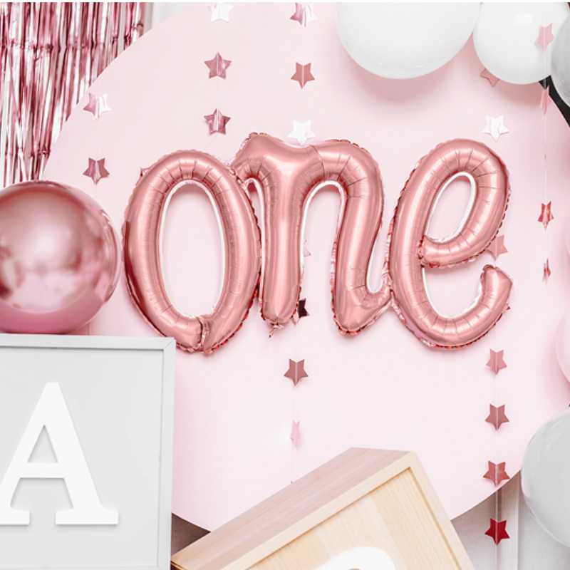 Kindergeburtstag-Folienballon_One_Rose_Gold_2