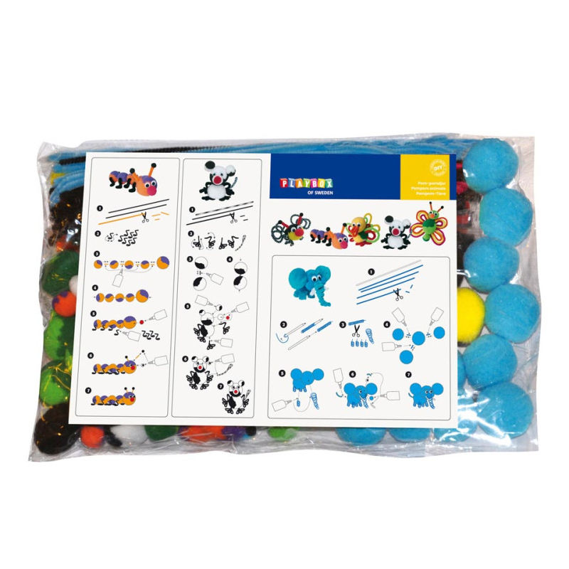 Kindergeburtstag-Bastelset-Pom-Pom-Tiere-2