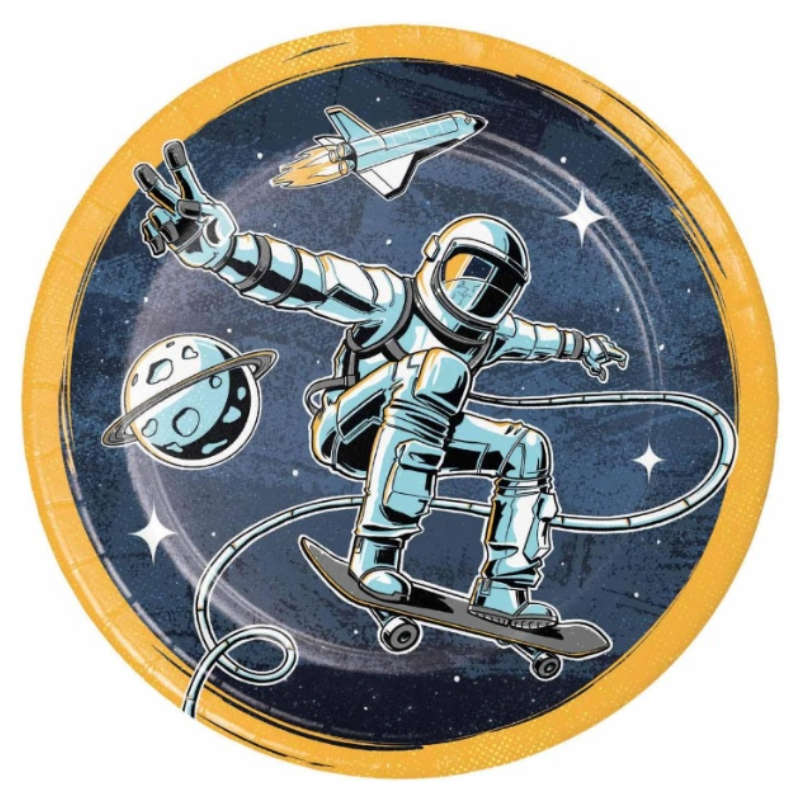 Kindergeburtstag-Teller-Astronaut