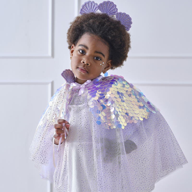 Kindergeburtstag-Umhang-Meerjungfrau-2