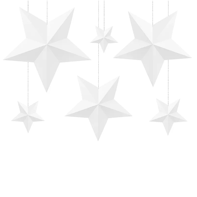 Kindergeburtstag-Haengedekoration_Sterne_weiss_6_Stk