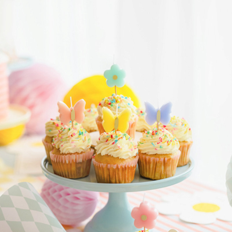 Kindergeburtstag-Geburtstagskerzen-Schmetterlinge-2