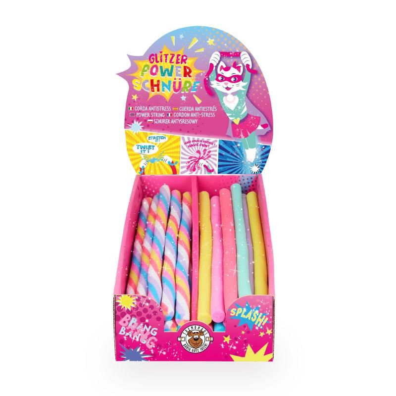 Luftschlangen, Wachskerzen, Stoffzuckerstäbe, Bunte Stäbchen, Tischdekoration