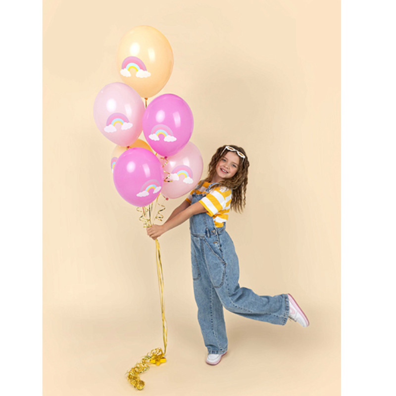 Kindergeburtstag-Luftballons-Regenbogen-2