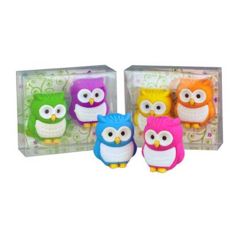 Radiergummi 3-D Eule, 2 Stk