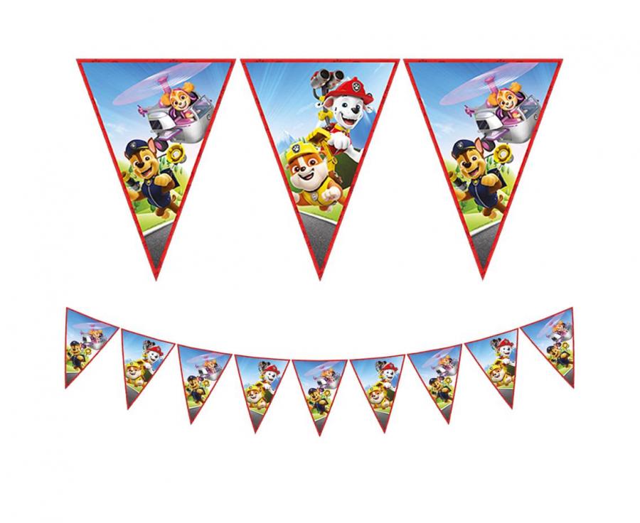 Wimpel, Flaggenband, Deko-Girlande, Paw Patrol, Banner