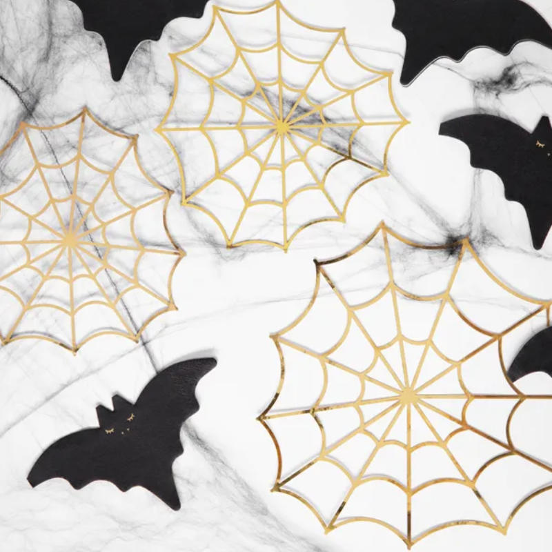 Kindergeburtstag-Haengedekoration_Papierspinnennetz_Gold_3_Stk_1