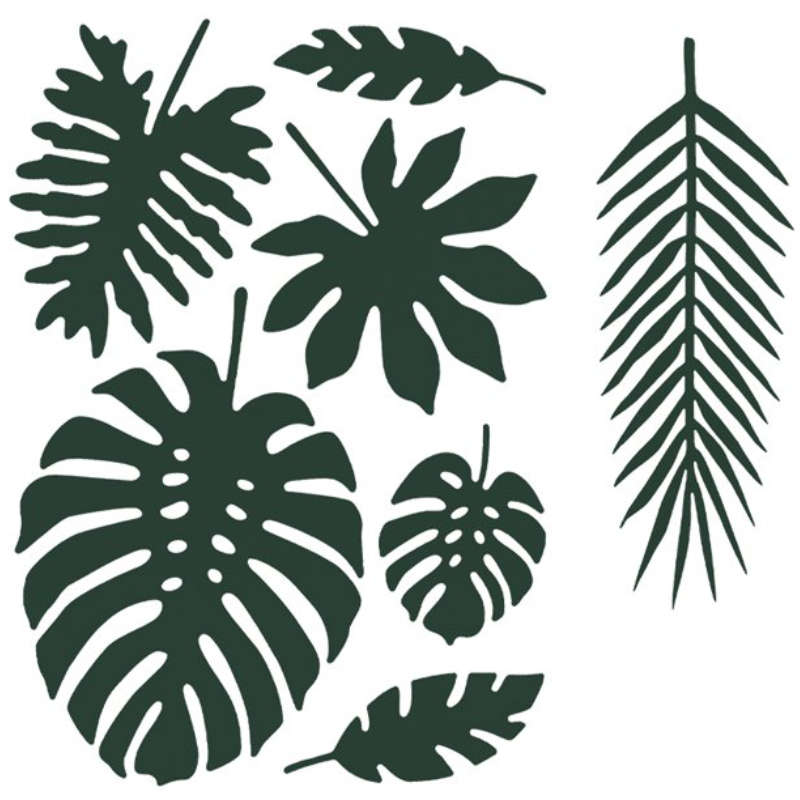 Kindergeburtstag-Tischdekoration_tropische_Blaetter_21_Stk_2