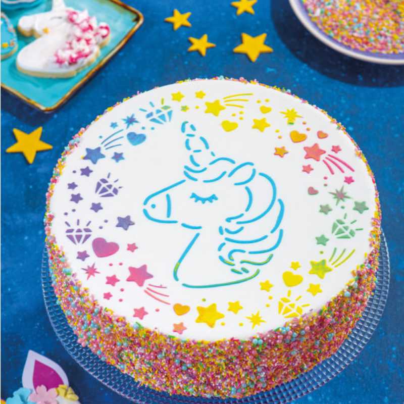 Kindergeburtstag-Schablone-Einhorn-1