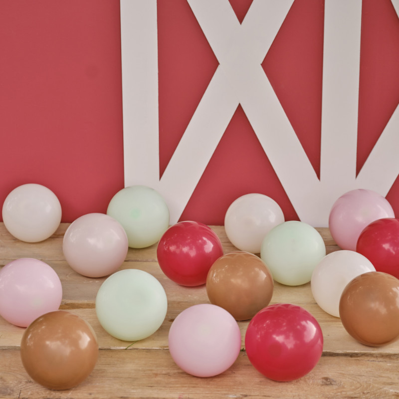 Kindergeburtstag-Luftballons-Bauernhoffarben-3