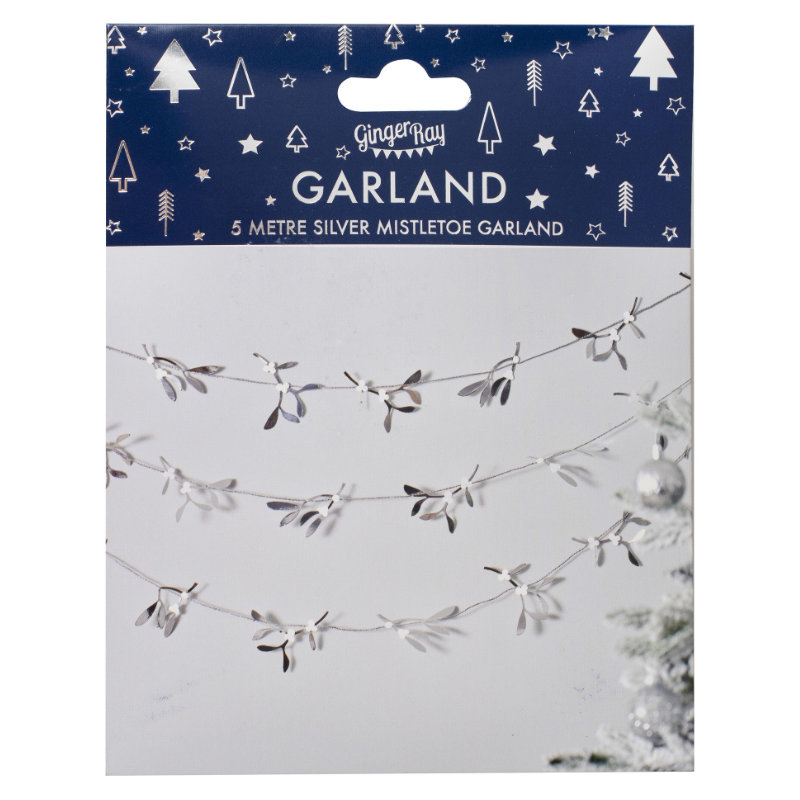 Kindergeburtstag-Girlande_Mistelzweige_Silber_1