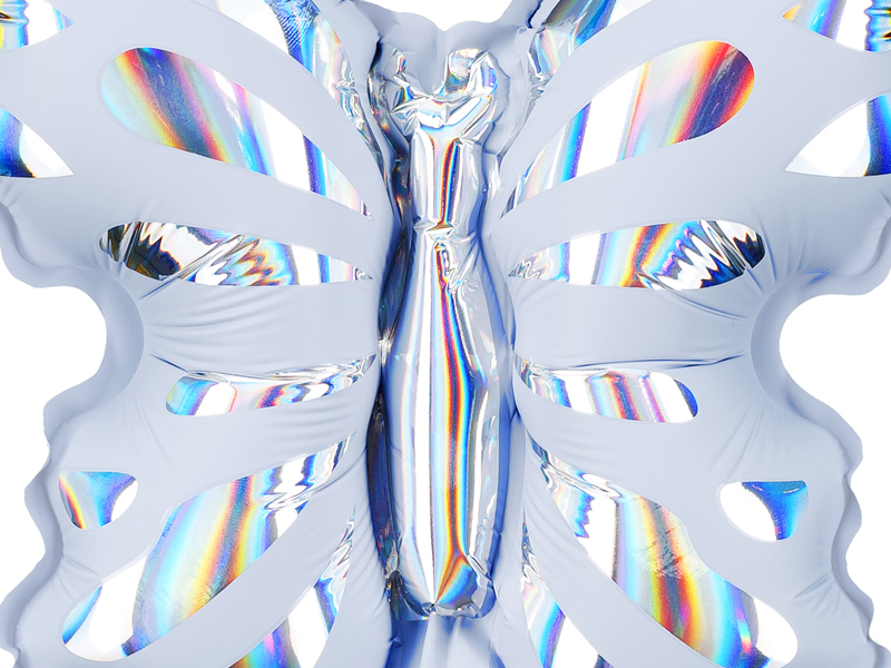 Hülle, Luftballon, Schmetterling, Metallic, Glänzend