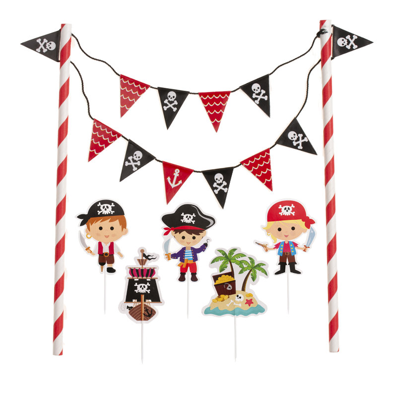 Cake Topper Petits pirates, 6 pcs.