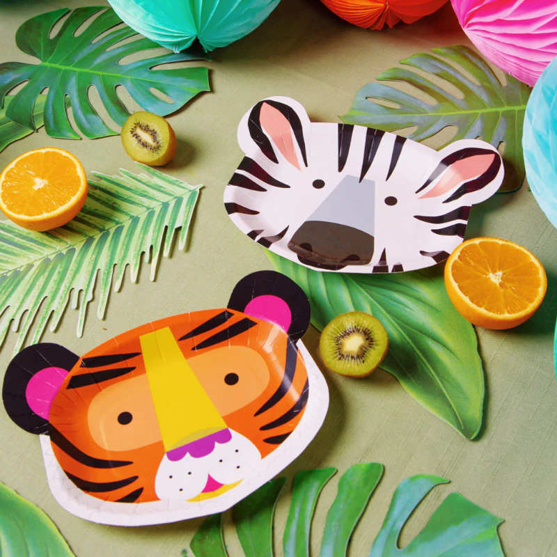 Kindergeburtstag-Partyteller_Zebra_und_Tiger_12_Stk_2