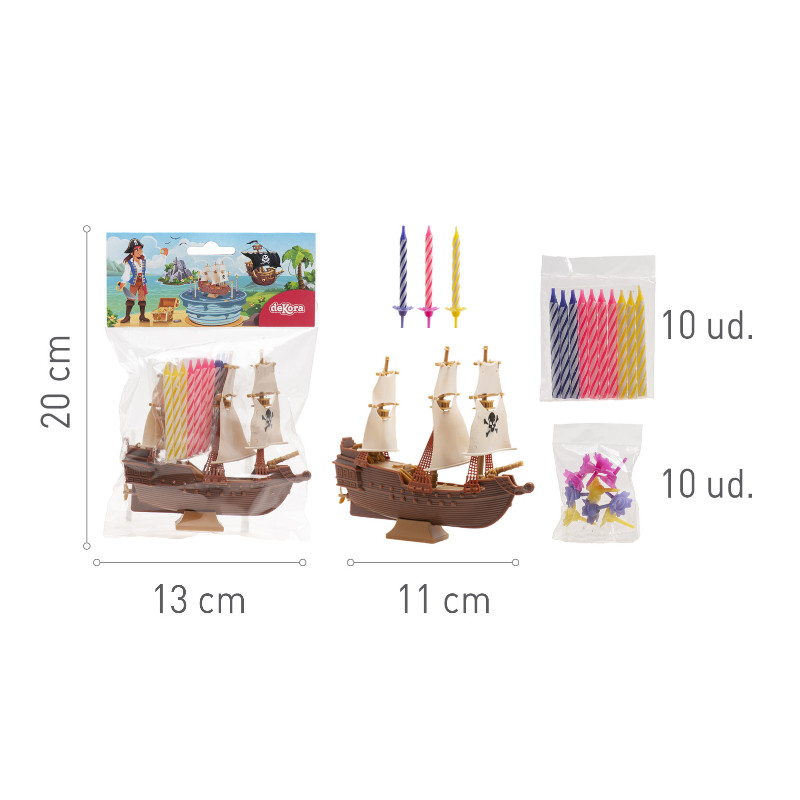 Kindergeburtstag-Tortendeko-Set-Piratenschiff-2