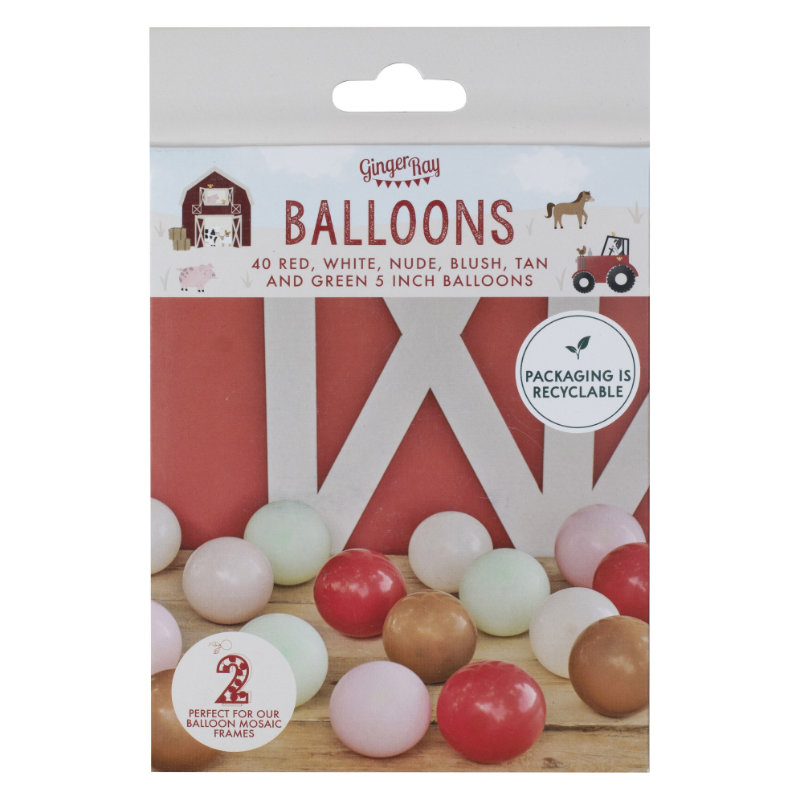 Kindergeburtstag-Luftballons-Bauernhoffarben-2