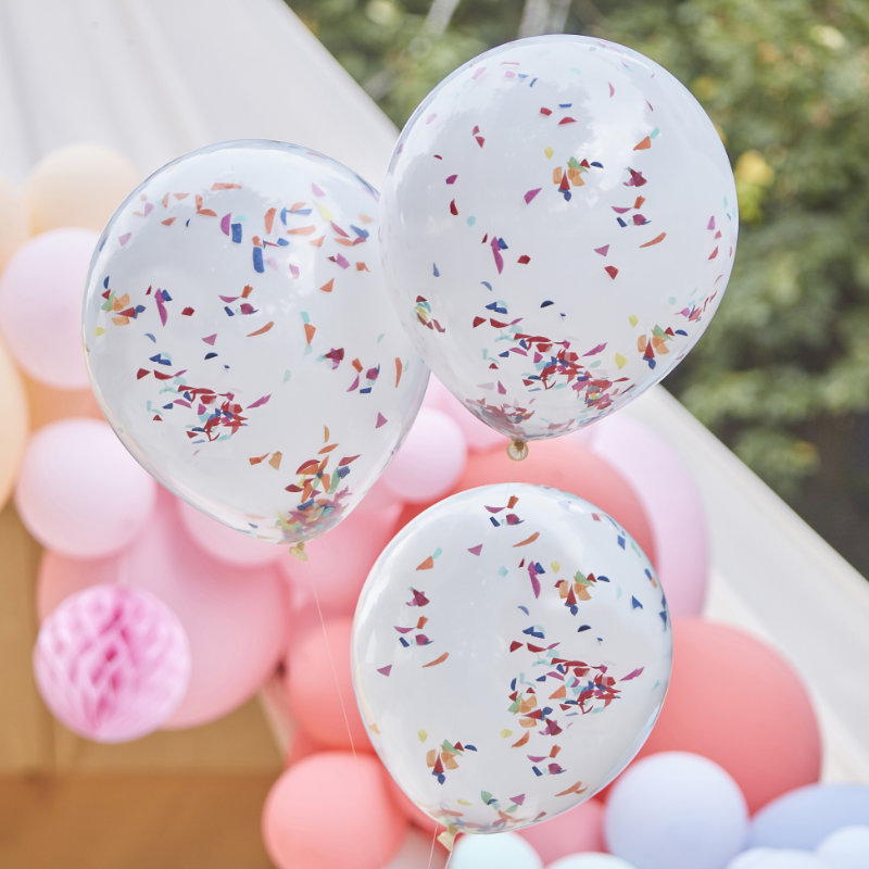 Kindergeburtstag-Ballonbuendel_doppel_Regenbogen_Konfetti_3_Stk_2