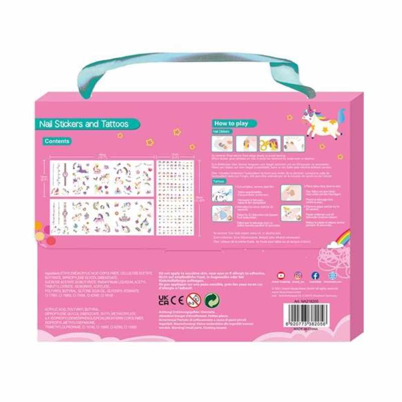 Kindergeburtstag-Nagelsticker_Tattoos_Einhorn_1