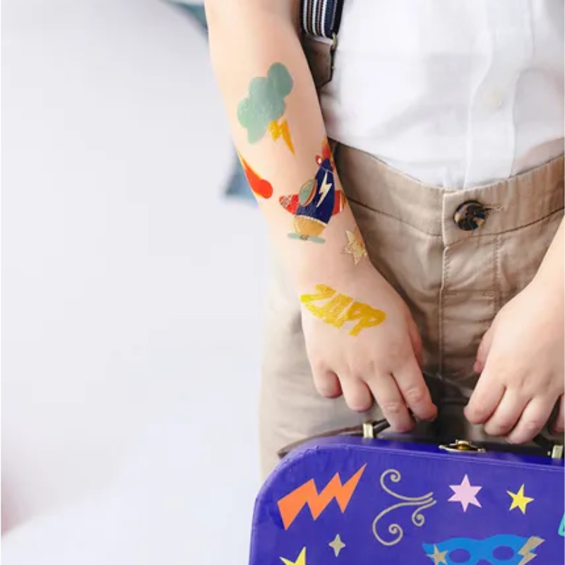 Kindergeburtstag-Tattoos-Flugzeug-Mix-2