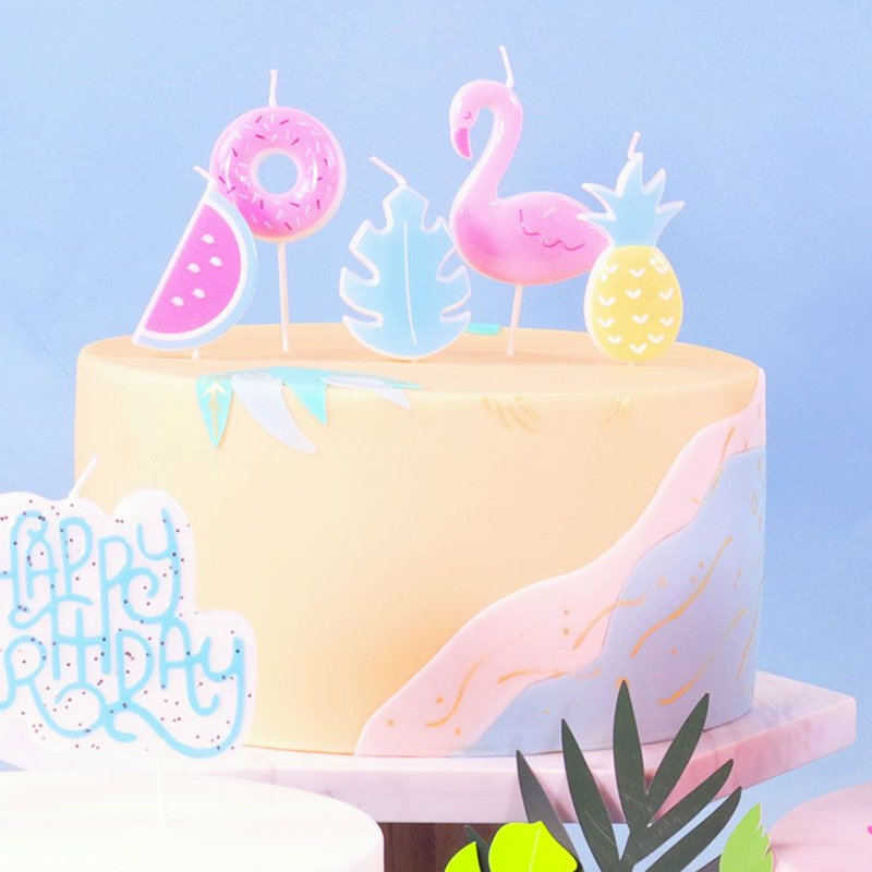 Kindergeburtstag-Geburtstagskerzen_Tropical_Party_5_Stk_1